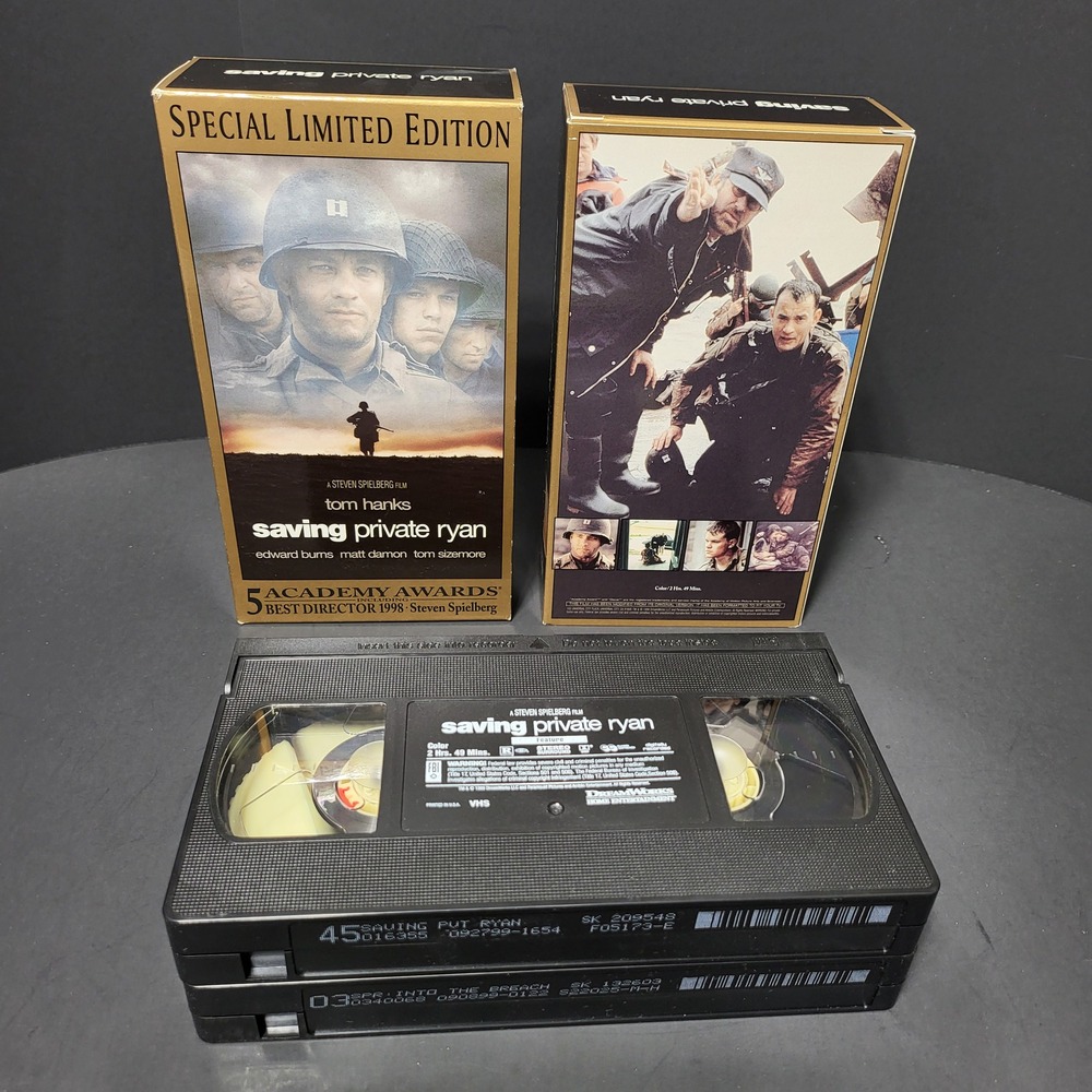 Saving Private Ryan VHS Special Limited‎ Edition 2-Tape Set Tom Hanks Spielberg